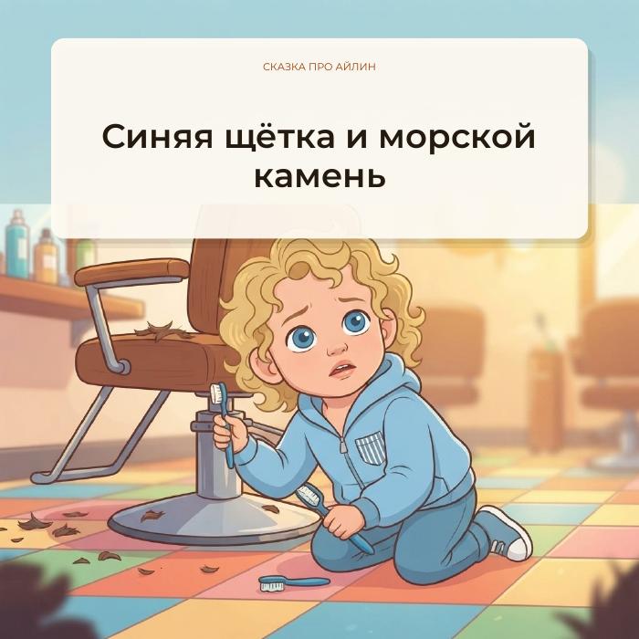 Обложка книжки «Синяя щётка и морской камень»