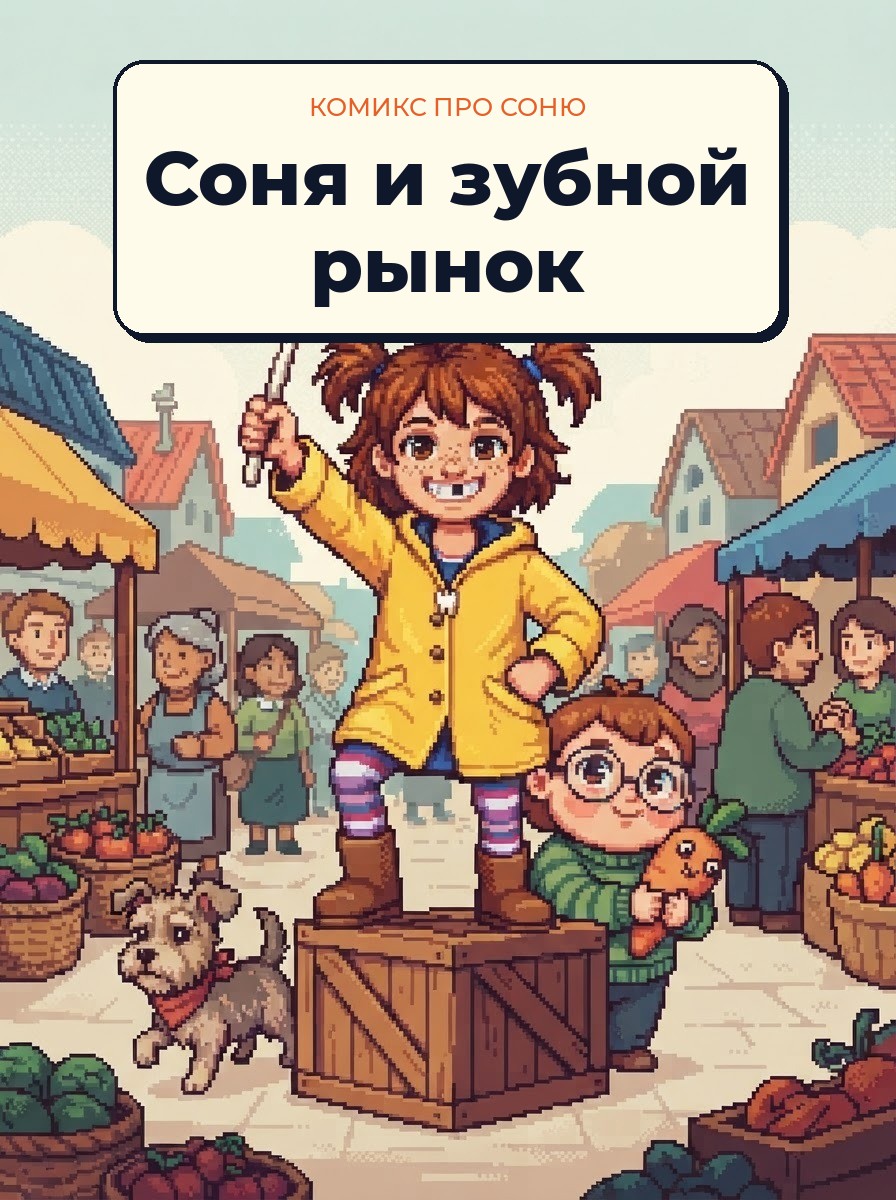 Обложка комикса «Соня и зубной рынок»