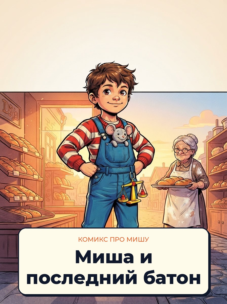 Обложка комикса «Миша и последний батон»